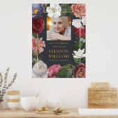 ローズの花の写真　生涯の祝いのサイン ポスター (キッチン)