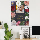 ローズの花の写真　生涯の祝いのサイン ポスター (ホームオフィス)