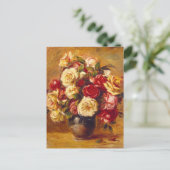 ローズの花束、オーギュスト・ルノワール ポストカード (スタンド正面)