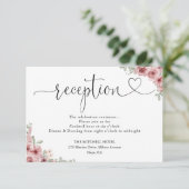 ローズの花束 ハート スクリプト 結婚式 披露宴 エンクロージャーカード (スタンド正面)