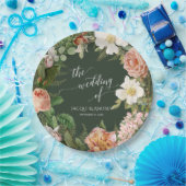 ローズの花輪 ヴィンテージ フローラル グリーン ブライダル シャワー ペーパープレート (パーティー)