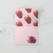 ローズの花、フェミニン、写真の感謝カード サンキューカード (内部)