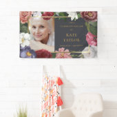 ローズの花 フラワーフューネラルメモリアル写真サービスバナー 横断幕 (インサイチュ)