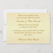 ローズの50周年結婚式招待状 招待状 (裏面)