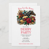  ローズへの疾走 馬レース ダービーパーティー  招待状 (正面/裏面)