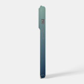 ローズウェブグラデーションブルー iPhoneケース (左側面)
