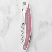 ローズウエレガントィードピンク結婚の感謝の好意 ソムリエナイフ (正面)