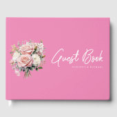 ローズウォータモダンーの夢結婚: Pink ゲストブック (正面)