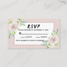 ローズウッドソフトマウヴフローラウォーターカラーバラ結婚ズ プレイスカード