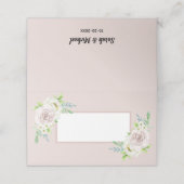 ローズウッドソフトマウヴフローラウォーターカラーバラ結婚ズ プレイスカード (外部開封)