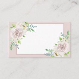 ローズウッドソフトマウヴフローラウォーターカラーバラ結婚ズ プレイスカード