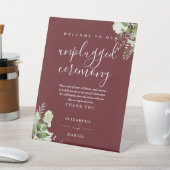 ローズウッドピンクの緑のフローラの非詰め式 台座サイン (インサイチュ)