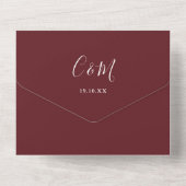 ローズウッドピンクエレガントシグネチャー結婚スクリプト オールインワン招待状 (裏面)