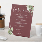 ローズウッドピンクフローラ結婚グリーナリーのバー 台座サイン (インサイチュ)