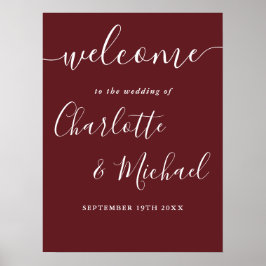 ローズウッドピンク エレガント モダン ウェディング ウェルカム サイン