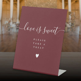 ローズウッドピンク ラブ・イズ・スウィート テイク・ア・トリート フェイバー 台座サイン