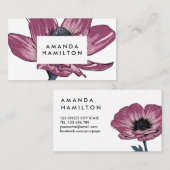 ローズウッドモダンアネモネ植物学プロフェッショナル 名刺 (正面/裏面)