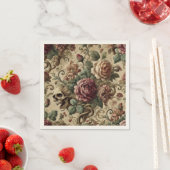 ローズウッド火葬場 – ゴシックフローラ枕 スタンダードカクテルナプキン (インサイチュ)