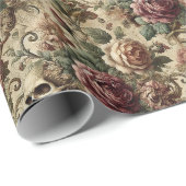 ローズウッド火葬場 – ゴシック様式のフローラバンダナ ラッピングペーパー (ロールコーナー)