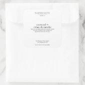 ローズウッド&クレームデメナマットキャンドルラベル スクエアシール (バッグ)