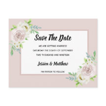 ローズウッド ソフト マウブ 花水彩 ローズ ウェディング