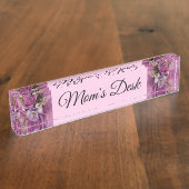 ローズエレガントブーケ机用ネームプレート デスクネームプレート (側面)