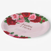 ローズエンゲージパーティー ペーパープレート (アングル)