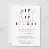 ローズオールデイ タイポグラフィー バーチャル ブライダルシャワー 招待状 (正面)