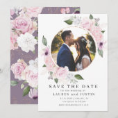 ローズガーデンの花束  ⎢ フォト セーブ・ザ・デート カード (正面/裏面)