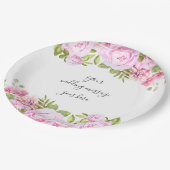 ローズガーデンスクリプト結婚式メッセージ ペーパープレート (アングル)