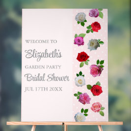 ローズガーデンパーティー ブライダルシャワー アクリルサイン