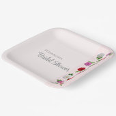 ローズガーデンパーティー ブライダルシャワー ペーパープレート (傾斜あり)