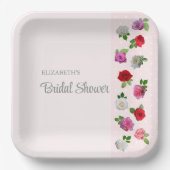 ローズガーデンパーティー ブライダルシャワー ペーパープレート (正面)