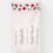 ローズガーデンパーティー ブライダルシャワー 横断幕 (縦)