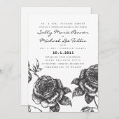ローズガーデン ウェディング 招待状 (正面/裏面)
