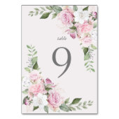 ローズガーデン エレガントな花のテーブルカード テーブルナンバー (正面)