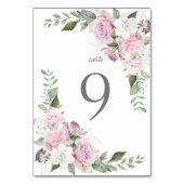 ローズガーデン エレガントな花のテーブルカード テーブルナンバー (正面)