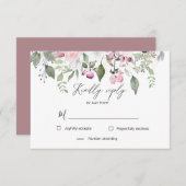 ローズガーデン エレガント フラワール 返信カード (正面/裏面)