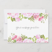 ローズガーデン グリーン 個人メッセージ サンキューカード (正面)