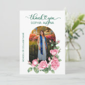 ローズガーデン フォト 卒業 ありがとう カード (スタンド正面)