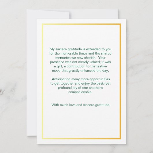 ローズガーデン フォト 卒業 ありがとう カード (裏面)