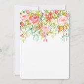 ローズガーデン フローラル ウェディング インビテーション (裏面)