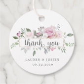 ローズガーデン フローラル ウェディング サンクス タグ (正面)