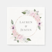 ローズガーデン フローラル モノグラム ペーパーナプキン スタンダードカクテルナプキン (正面)