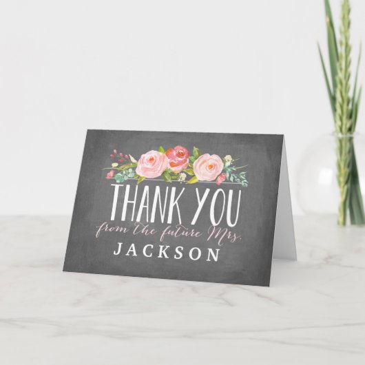 ローズガーデン | ブライダルシャワー 感謝カード (正面)