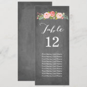 ローズガーデン ブラックボード 個別テーブルカード 招待状 (正面/裏面)