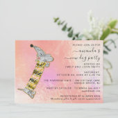 ローズキュートドッグ ニュードッグハウス パーティー ローズピンク 招待状 (スタンド正面)