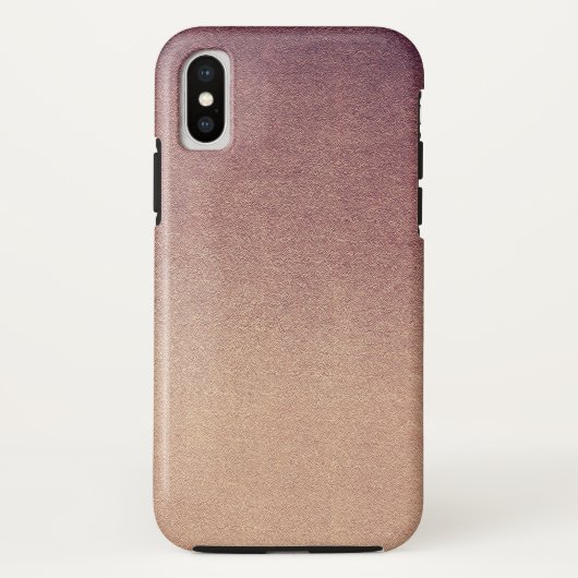 ローズクォーツのばら色の金ゴールドのグラデーションなグリッターの砂 Case-Mate iPhoneケース (裏面)