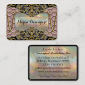 ローズクォーツのスケールの優雅パターン 名刺 (正面/裏面)