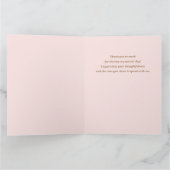 ローズクォーツのブライダルシャワーのドレスの花嫁 サンキューカード (内部)
